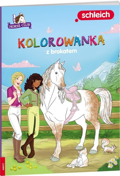 Horse Club. Kolorowanka z brokatem Ameet