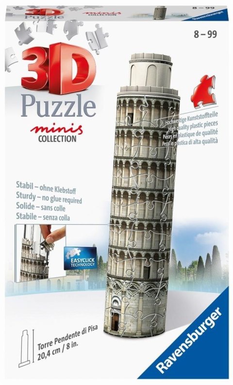 Puzzle 3D 54 Mini budowle. Krzywa Wieża w Pizie Ravensburger