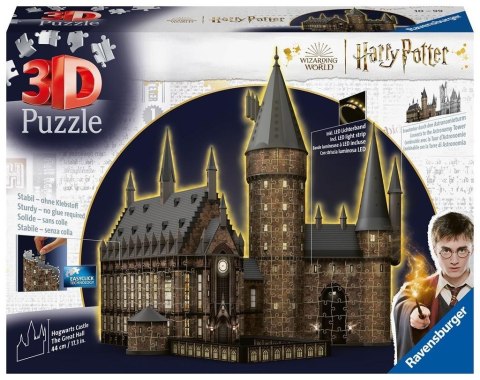 Puzzle 3D 540 Budynki nocą: Zamek Hogwarts Ravensburger