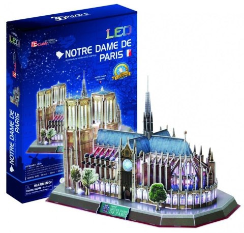 Puzzle 3D Katedra Notre Dame LED Cubic Fun