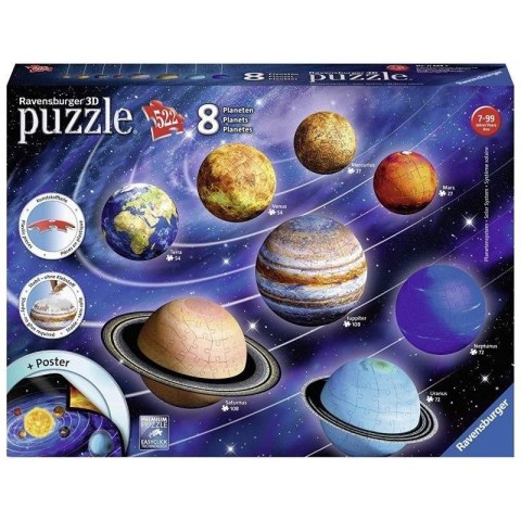 Puzzle 3D Układ Planet 522 elementy Ravensburger