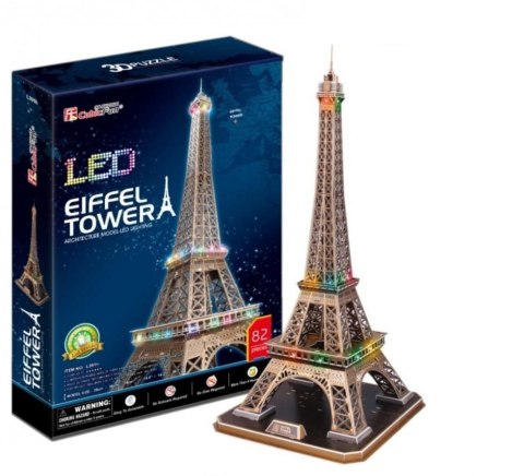 Puzzle 3D Wieża Eiffel'a LED Cubic Fun