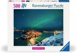 Puzzle 500 Zorza Polarna nad Bergsfjord Ravensburger