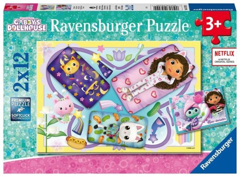 Puzzle dla dzieci 2x12 Koci Domek Gabi Ravensburger