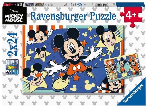 Puzzle dla dzieci 2x24 Myszka Miki Ravensburger