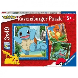 Puzzle dla dzieci 3x49 Pokemony Ravensburger