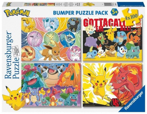 Puzzle dla dzieci 4x100 Pokemon Ravensburger