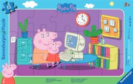 Puzzle w ramce 15 Świnka Peppa Ravensburger