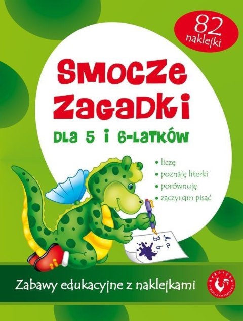 Smocze zagadki - Zabawy edukacyjne z naklejkami Kukuryku