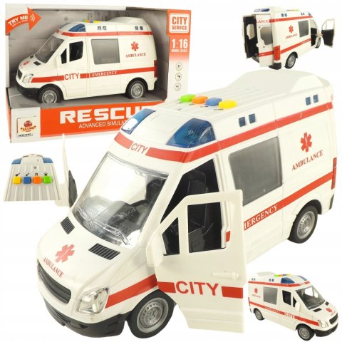 AUTO AMBULANS KARETKA OTWIERANE DRZWI 1:16 WY590A LUXMA