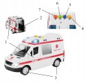 AUTO AMBULANS KARETKA OTWIERANE DRZWI 1:16 WY590A LUXMA