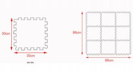 GRUBE PUZZLE PIANKOWE MATA EVA 9 SZT ZWIERZĄTKA 38 LUXMA