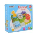 Edukacyjne drewniane puzzle safari klocki 0057 LUXMA