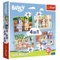 Puzzle 4w1 Bluey i jego świat 3+ Trefl 34637 TREFL