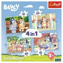 Puzzle 4w1 Bluey i jego świat 3+ Trefl 34637 TREFL