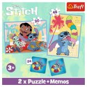 Puzzle 2w1+ Memos Lilo & Stitch Wesoły Dzień Disney 3+ Trefl 93585 TREFL