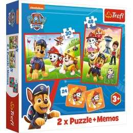 Puzzle 2w1+ Memos Psi Patrol 3+ Psia ekipa w akcji Trefl 93337 TREFL