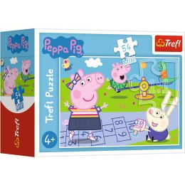 Puzzle 54 mini Świnka Peppa gra w klasy 54 elementy 4+ Trefl 19627 TREFL