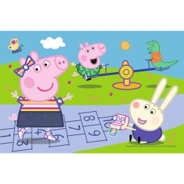 Puzzle 54 mini Świnka Peppa gra w klasy 54 elementy 4+ Trefl 19627 TREFL