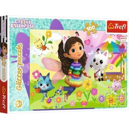 Puzzle Koci Domek Gabi 100 elementów Brokatowa Gabi Trefl 14832 TREFL