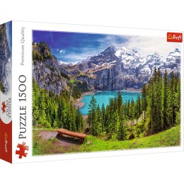 Puzzle krajobraz Jezioro Oeschinen Alpy Szwajcaria 1500 el Trefl 26166 TREFL