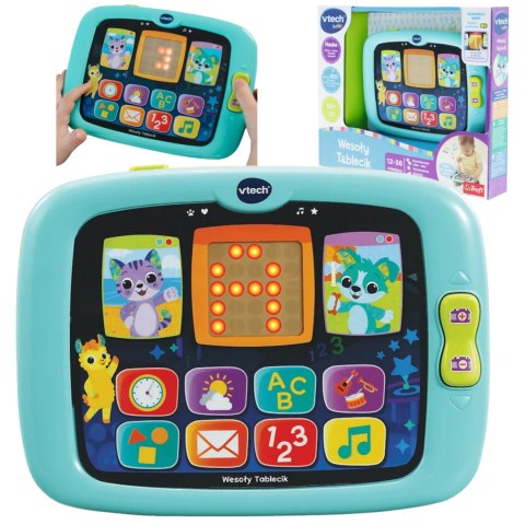 Tablet Wesoły tablecik litery cyfry interaktywny edukacyjny 61800 Vtech TREFL