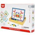 TOOKY TOY Tablica Magnetyczna Kredowa 2w1 Układanka Puzzle Kształty 117 el. Certyfikat FSC Tooky Toy