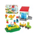 MOCHTOYS Klocki Jeżyki Pin Bricks FARMA w Kartonie 100 el. + 3 Figurki Mochtoys