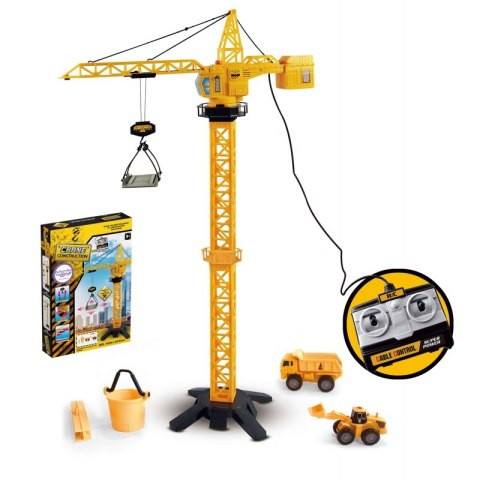 WOOPIE Dźwig Żuraw Zdalnie Sterowany 103 cm R/C Ciężarówka Koparka + 4 Akc. Woopie