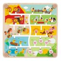 TOOKY TOY Interaktywna Tablica Edukacyjna Sorter Montessori Zwierzątka i Alfabet Tooky Toy