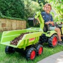 FALK Traktor CLAAS AVEC Zielony na Pedały z Przyczepką od 3 Lat FALK