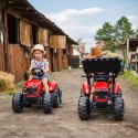 FALK Traktor Massey Ferguson Czerwony na Pedały z Przyczepką od 3 Lat FALK