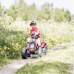 FALK Traktorek Czerwony Valtra S4 na Pedały z Przyczepką od 3 Lat FALK