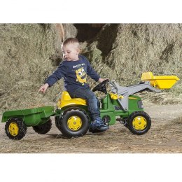 Rolly Toys RollyKid John Deere Traktor na Pedały z Łyżką i Przyczepą - Zielony Rolly Toys