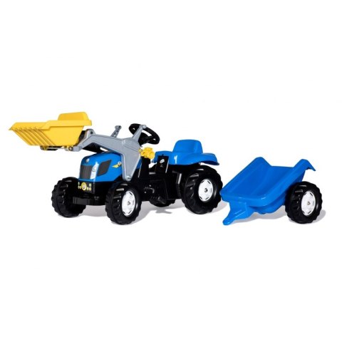 Rolly Toys rollyKid-X New Holland rollyKid Traktor z łyżką i przyczepką Niebieski Rolly Toys