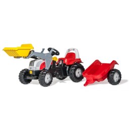 Rolly Toys rollyKid-X Traktor na Pedały czerwony z Łyżką i Przyczepą STEYR Czerwony Rolly Toys