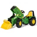 RollyX-Trac Premium John Deere Traktor na Pedały Łyżka Ciche Koła 3-10 Lat do 50kg Rolly Toys - Zielony Rolly Toys