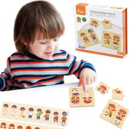 VIGA Drewniana Układanka Edukacyjna Dzieci Ubieranie Puzzle Viga Toys