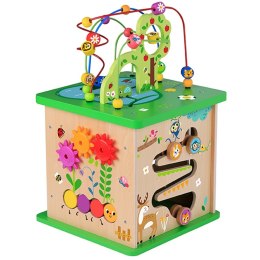 TOOKY TOY Kostka Edukacyjna Sorter Labirynt Przeplatanka Zwierzątka Tooky Toy