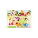 TOOKY TOY Drewniane Puzzle Montessori Układanka Dinozaury Kształty Tooky Toy