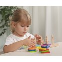 VIGA Drewniane klocki z sorterem kształtów Montessori Viga Toys