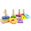 VIGA Drewniane klocki z sorterem kształtów Montessori Viga Toys