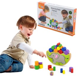 VIGA Drewniana układanka Balansujący Słoń Montessori Viga Toys