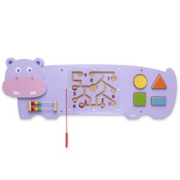 VIGA Tablica Sensoryczna Manipulacyjna Hipopotam Certyfikat FSC Montessori Viga Toys