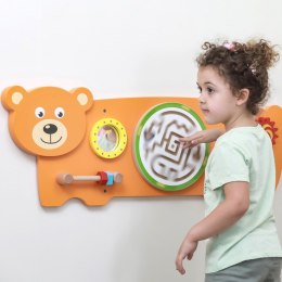 VIGA Tablica Sensoryczna Manipulacyjna Miś Certyfikat FSC Montessori Viga Toys