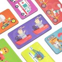 WOOPIE Gra Edukacyjna Transport Zwierzęta Puzzle Domino Montessori Woopie