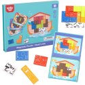 TOOKY TOY Układanka Magnetyczna Montessori Logiczna Puzzle Tetris Arka Noego 26 el. Tooky Toy