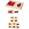 VIGA Drewniana Mozaika Geometryczna Klocki Dienesa Układanka Logiczna Montessori148 el Viga Toys