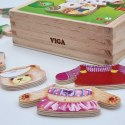 VIGA Drewniana Układanka Logiczna Puzzle Ubierz Misia Dziewczynkę Viga Toys