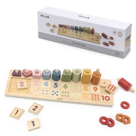 VIGA PolarB Drewniane Liczydło Sorter Nauka Liczb Montessori Viga Toys